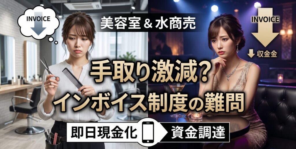 美容室や水商売のインボイスは難しい？個人事業主の手取り激減と資金調達