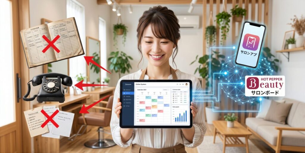 美容室・個人サロン向け予約システム比較。無料ツールとホットペッパー連携のメリット