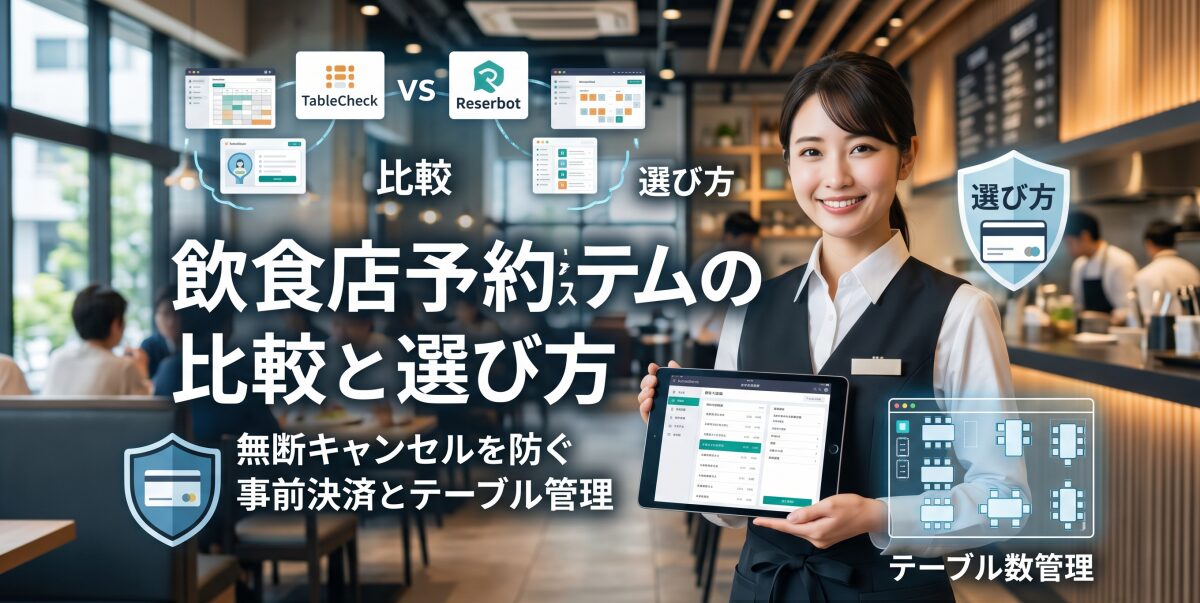 飲食店予約システムの比較と選び方。無断キャンセルを防ぐ事前決済とテーブル管理