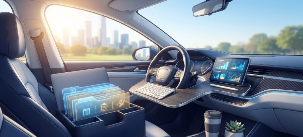 営業車を「動くオフィス」に！書類やカタログの収納・デスク化グッズ